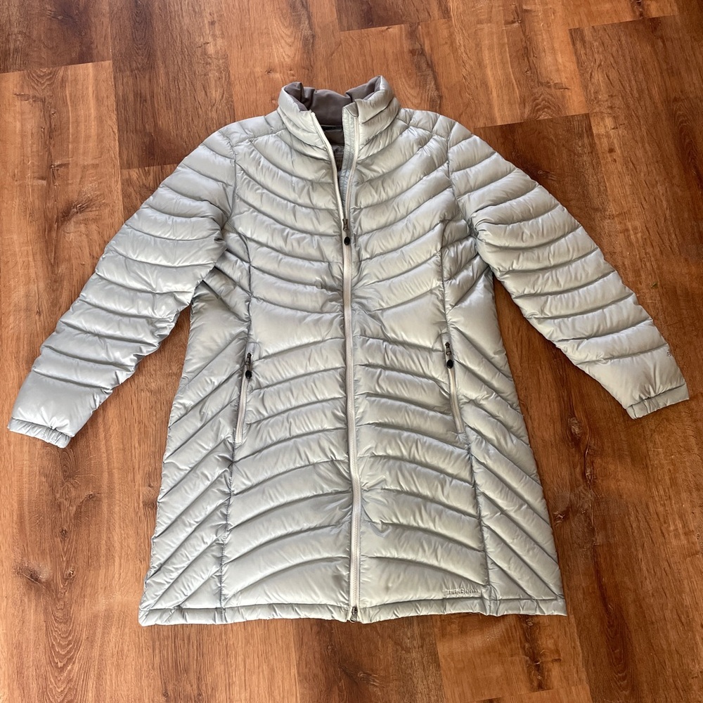 LL Bean Womens Ultralight 850 Down Puffer‎ Jacket Size XL Downtek Parka Long #